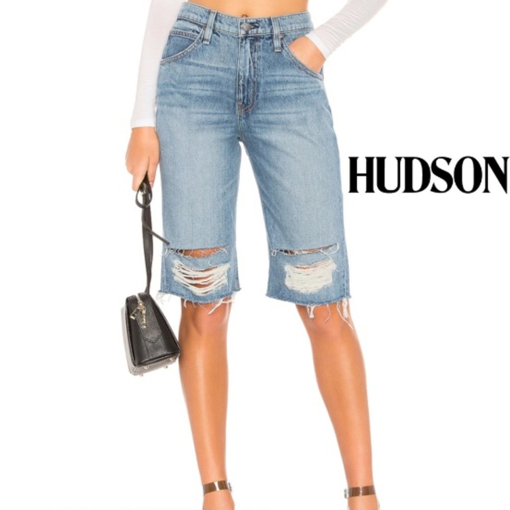 NWT HUDSON SLOANE LONG CUT OFF SHORTS IN SIZE 25